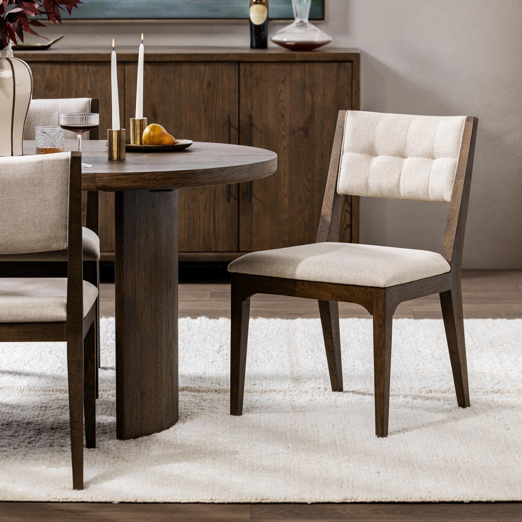 Estelle Soft Cocoa Dining Chair (Set of 2) - Ornate Home