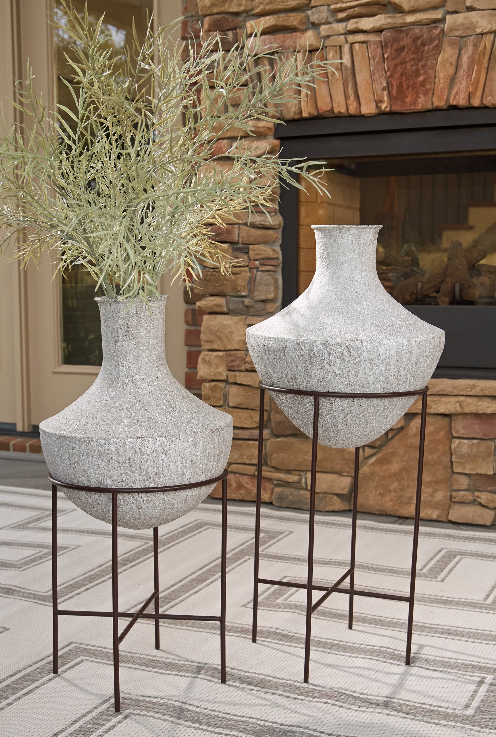 Estonbank Distressed Cream Vase Set - A2000747A1 (Online Special Price) - Ornate Home