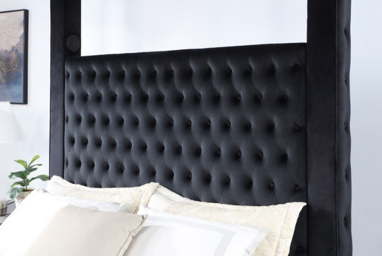 Etherea Black Queen Bed - Ornate Home