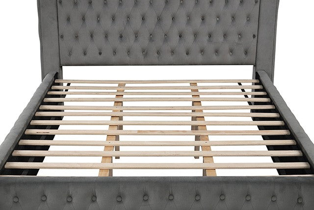 Etherea Gray Eastern King Bed - Ornate Home