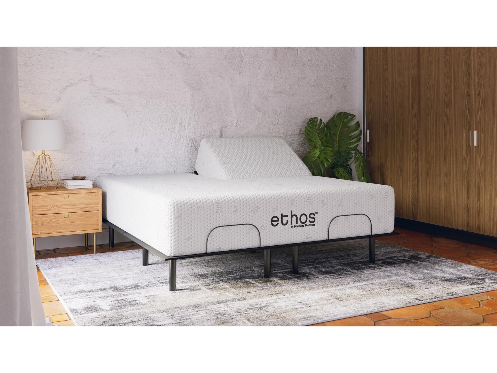 Ethos Avani 2.0 10" Medium White Wrap Split Head California King Mattress - Ornate Home
