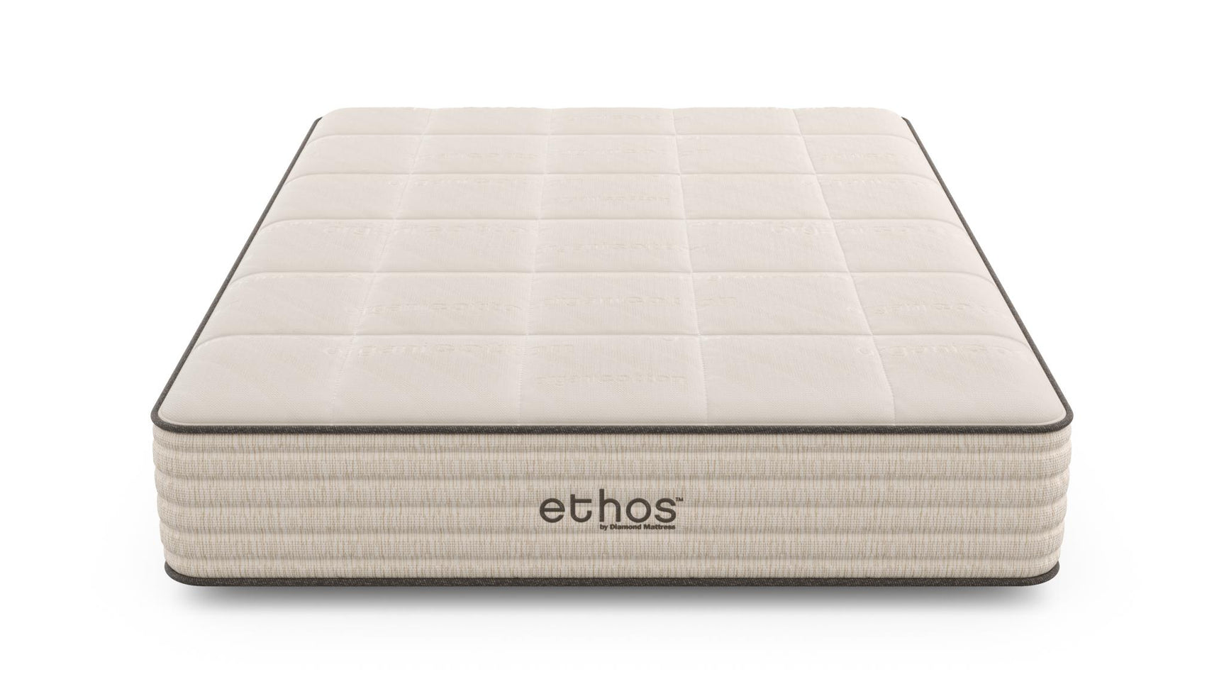 Ethos Organic Hybrid 12" Medium Grey&White Twin Mattress - Ornate Home