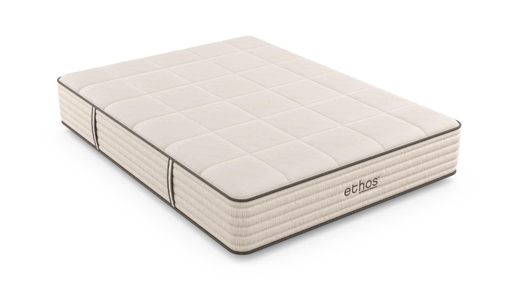 Ethos Organic Hybrid 12" Medium Grey&White Twin XL Mattress - Ornate Home