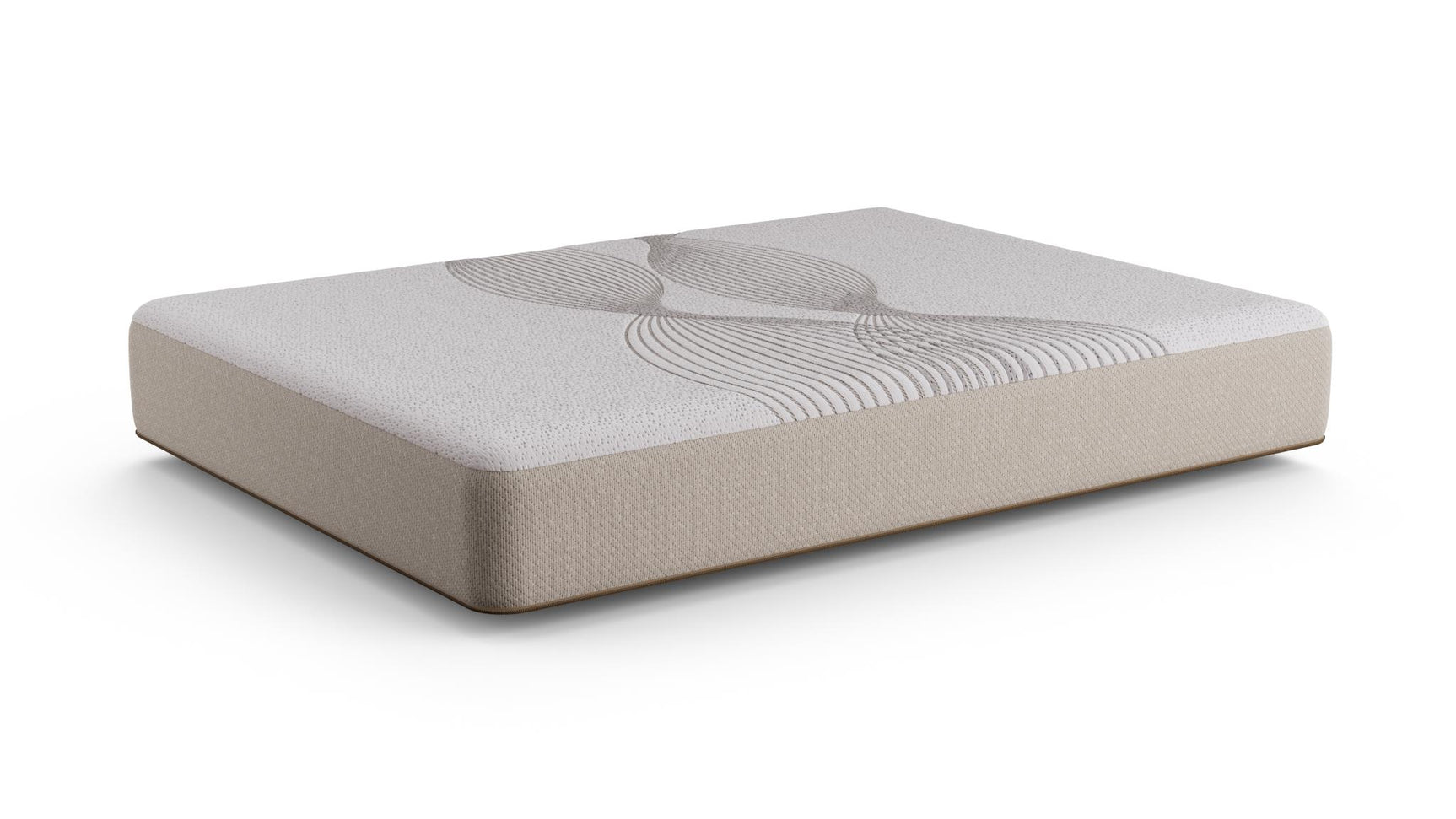 Ethos Thrive All Foam 10" Firm Beige&White Twin XL Mattress - Ornate Home
