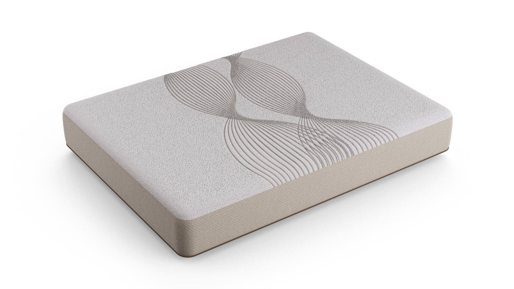 Ethos Thrive All Foam 10" Firm Beige&White Twin Mattress - Ornate Home