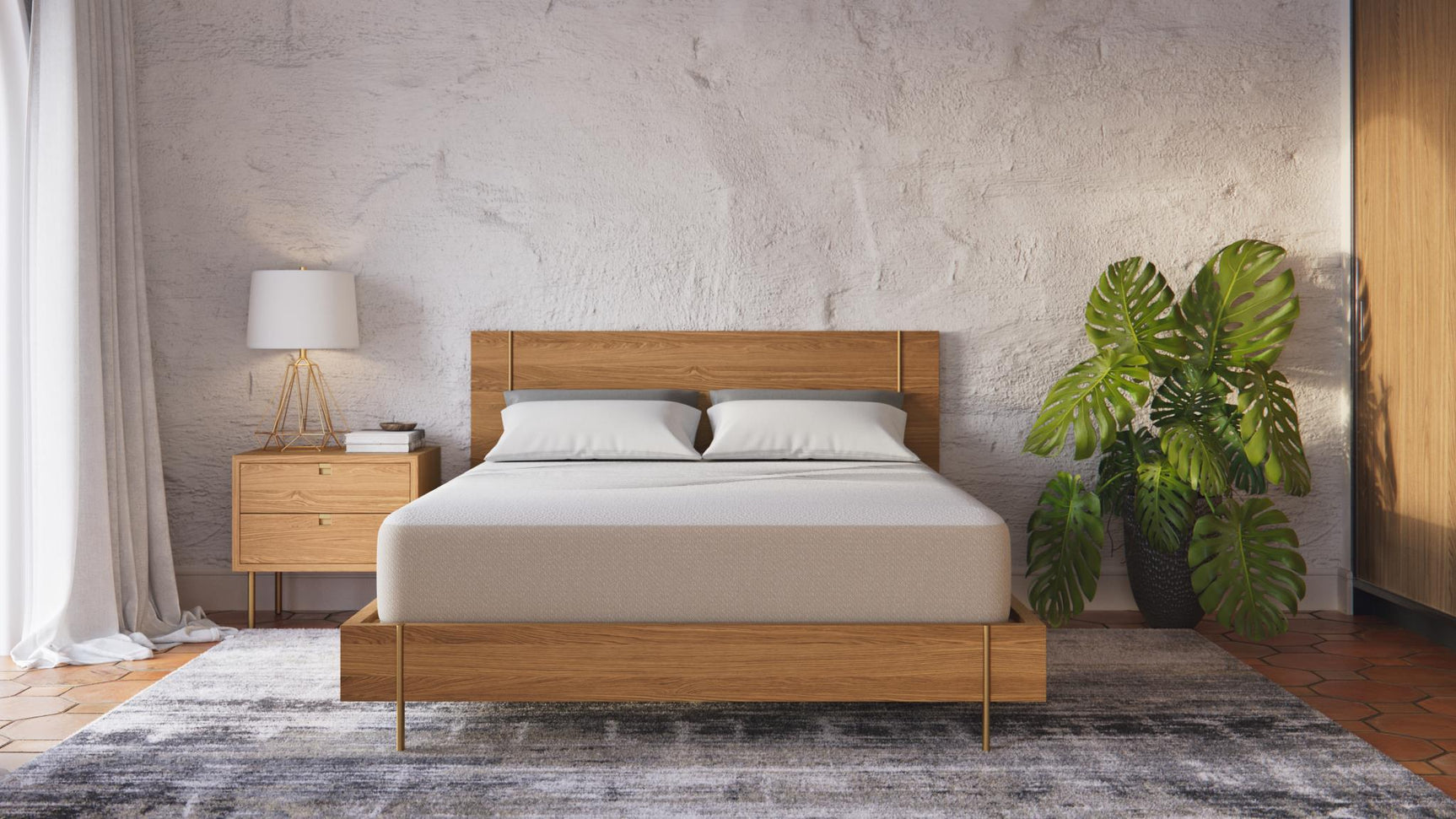 Ethos Thrive All Foam 10" Firm Beige&White Twin XL Mattress - Ornate Home