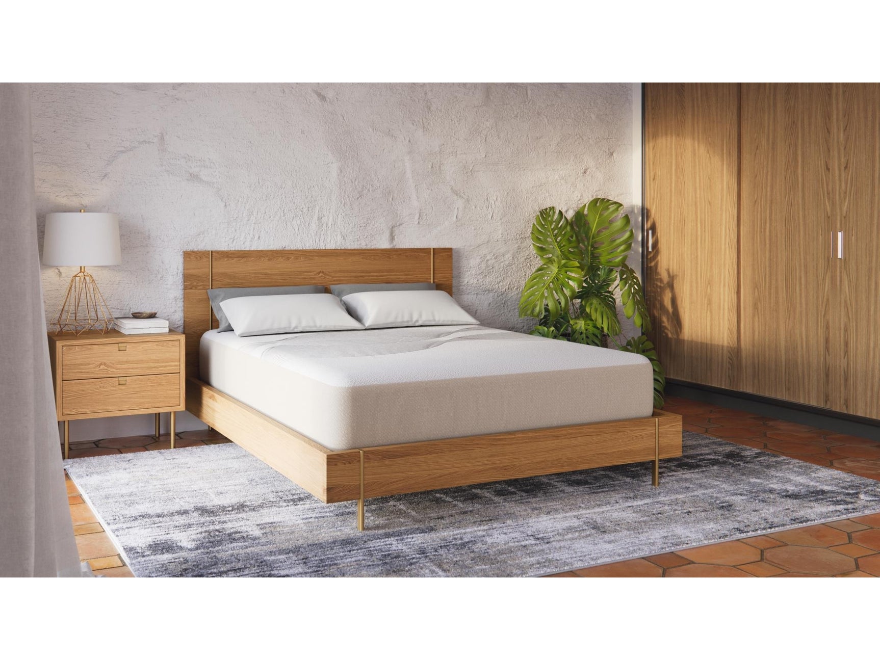 Ethos Thrive All Foam 10" Firm Beige&White Twin XL Mattress - Ornate Home