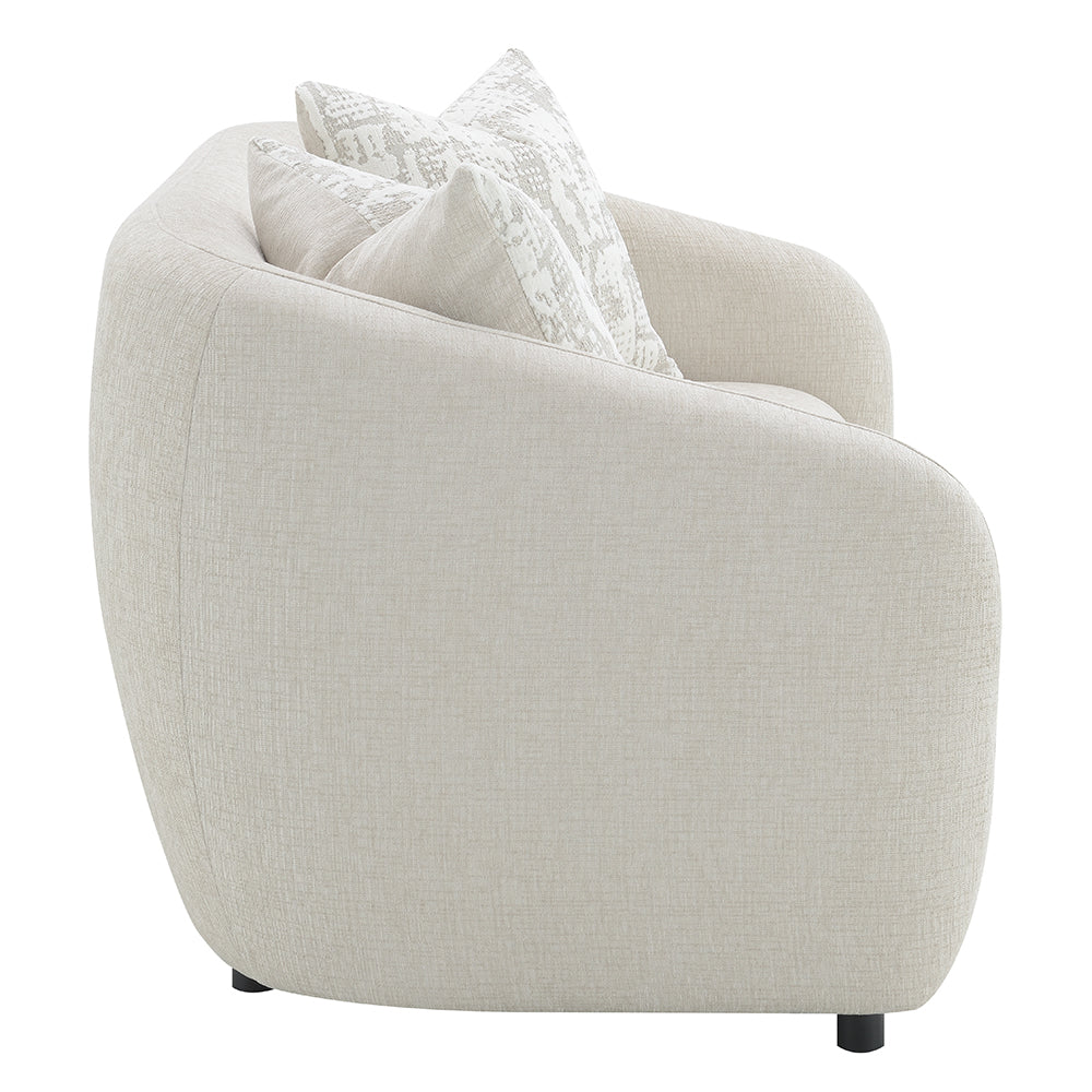 Etienne Beige Loveseat W/3 Pillows - Ornate Home