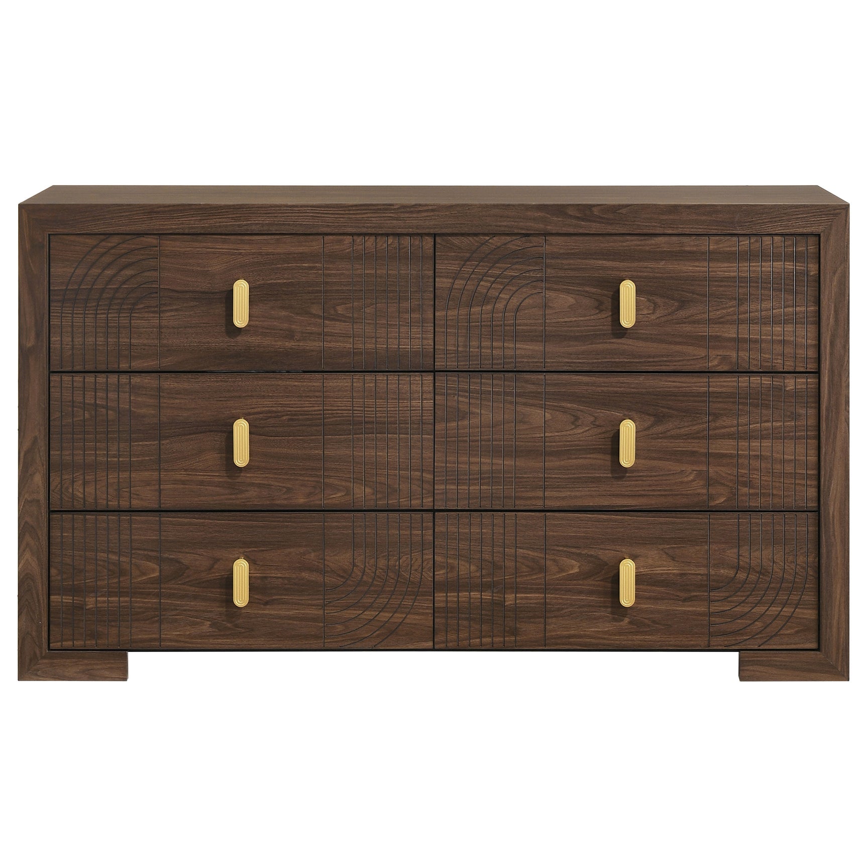 Etienne Walnut 6-drawer Bedroom Dresser - Ornate Home
