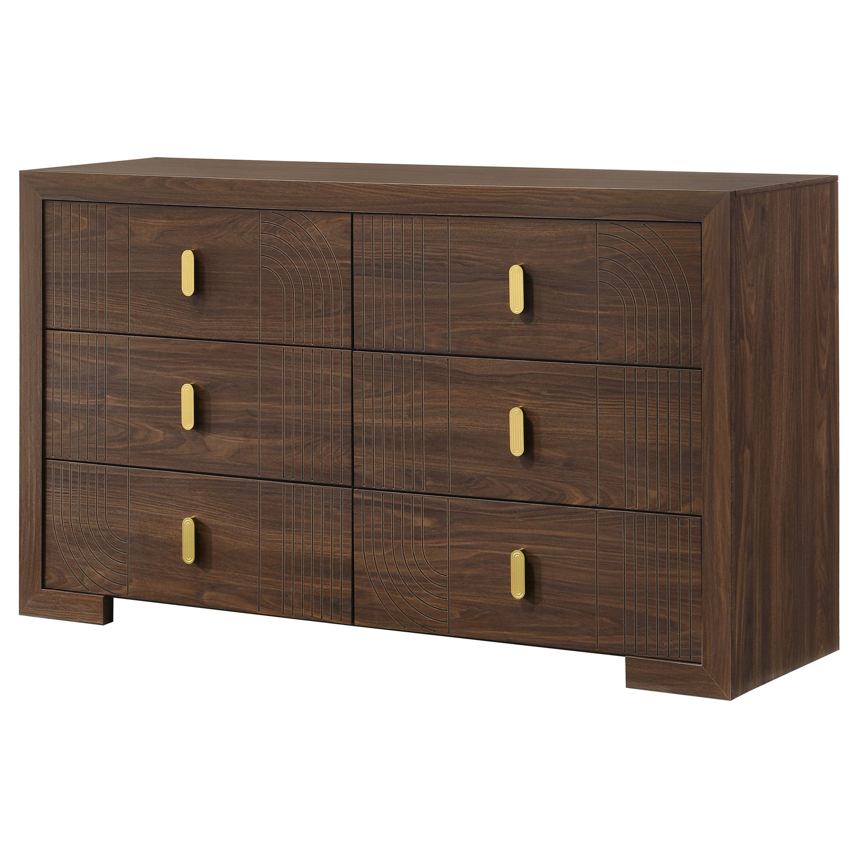 Etienne Walnut 6-drawer Bedroom Dresser - Ornate Home