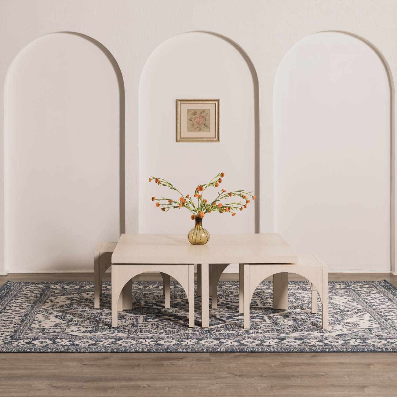 Etoile Navy Blue Performance Outdoor Rug - Ornate Home