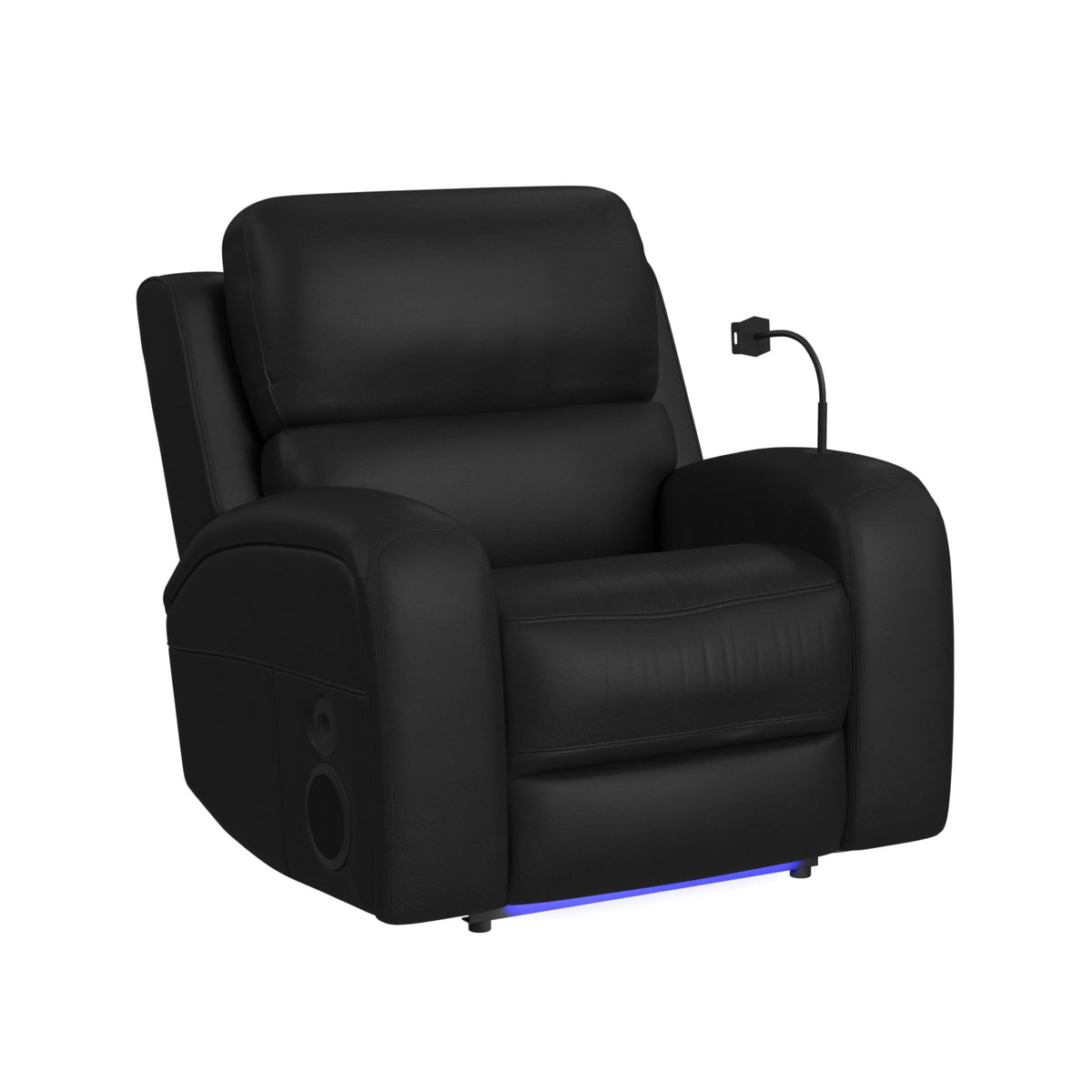 Euphora Aline Black P3 Power Glider Recliner with Heat & Massage, Music, Ipad Holder with Wireless Charger and USBC - Ornate Home