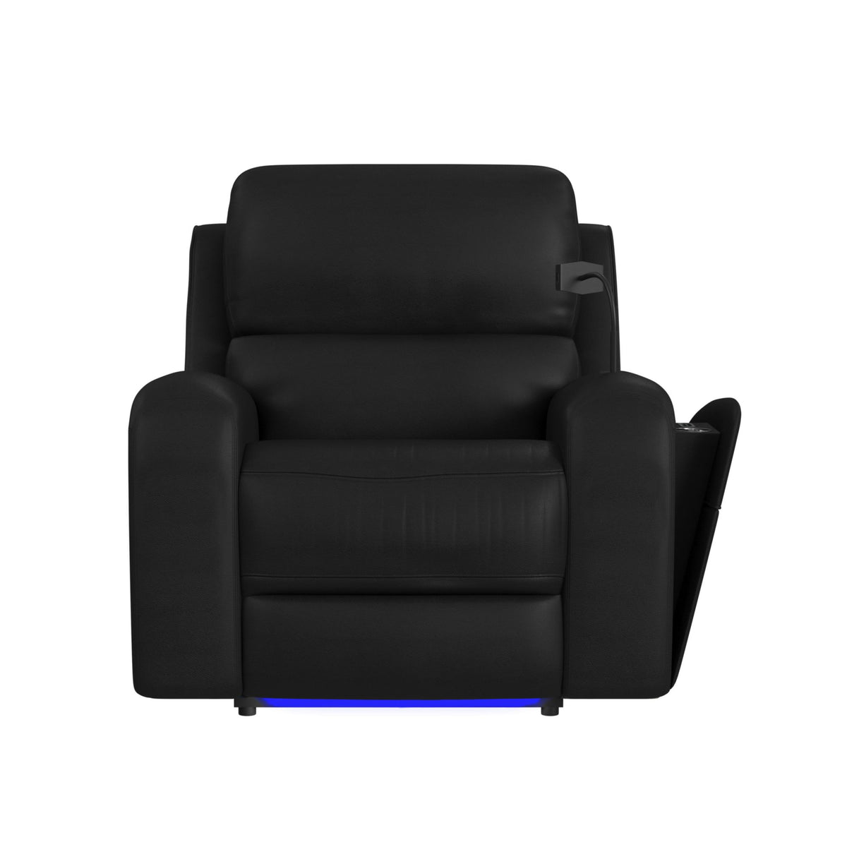 Euphora Aline Black P3 Power Glider Recliner with Heat & Massage, Music, Ipad Holder with Wireless Charger and USBC - Ornate Home