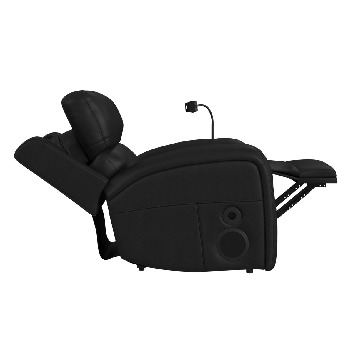 Euphora Aline Black P3 Power Glider Recliner with Heat & Massage, Music, Ipad Holder with Wireless Charger and USBC - Ornate Home