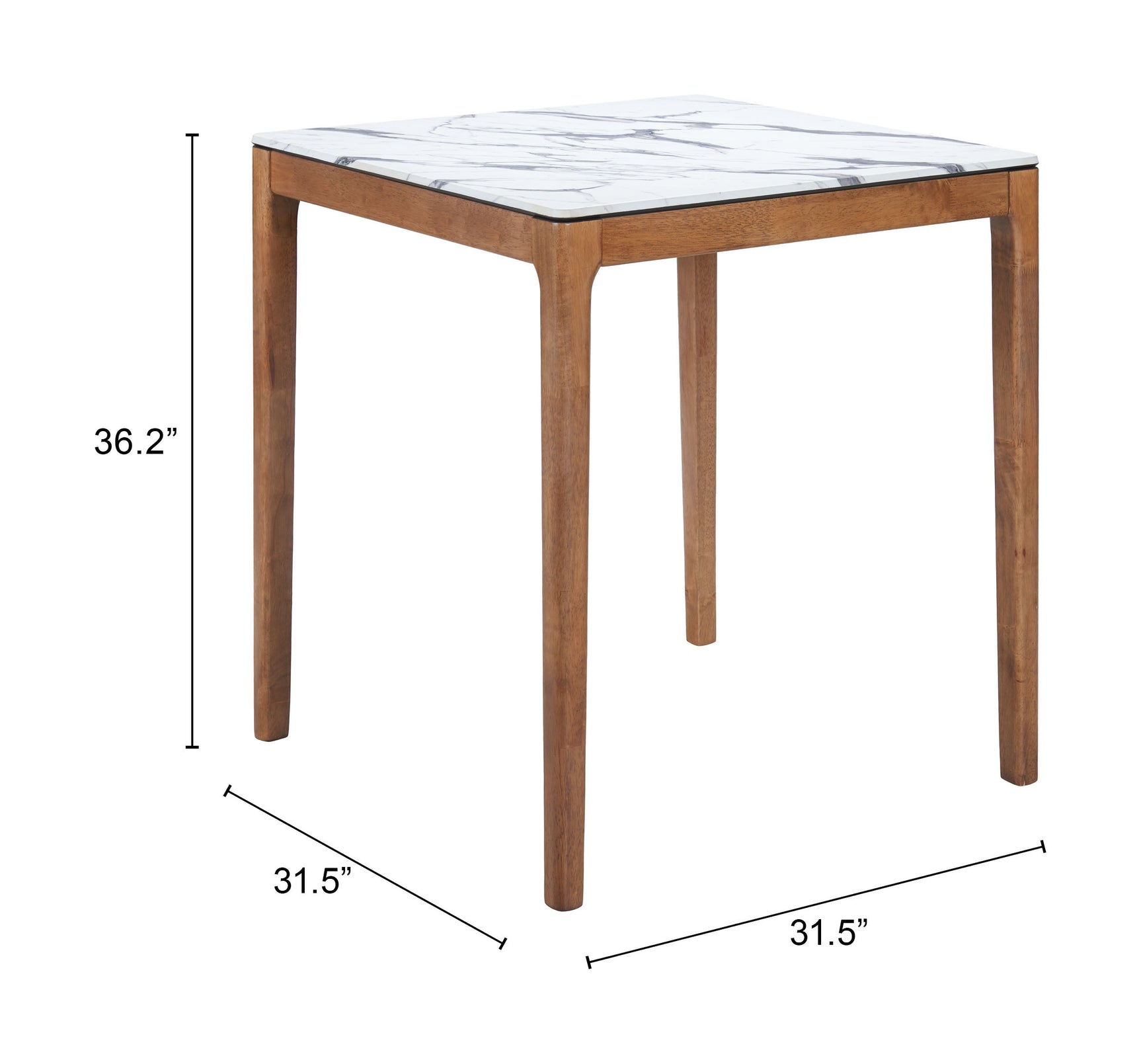 Eva White Counter Table - Ornate Home