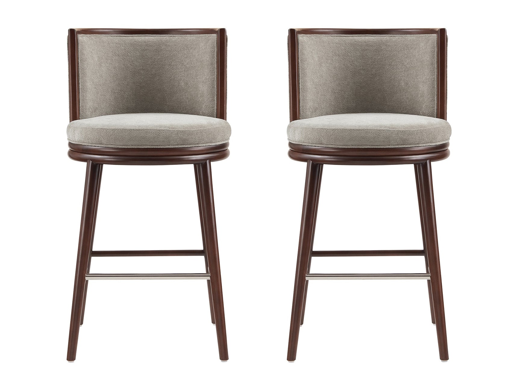 Evalyn Barstool in Dove (set of 2) - Ornate Home
