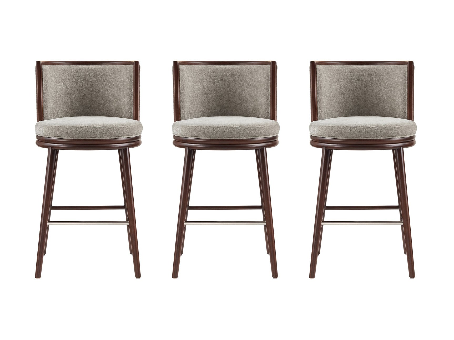 Evalyn Barstool in Dove (set of 3) - Ornate Home