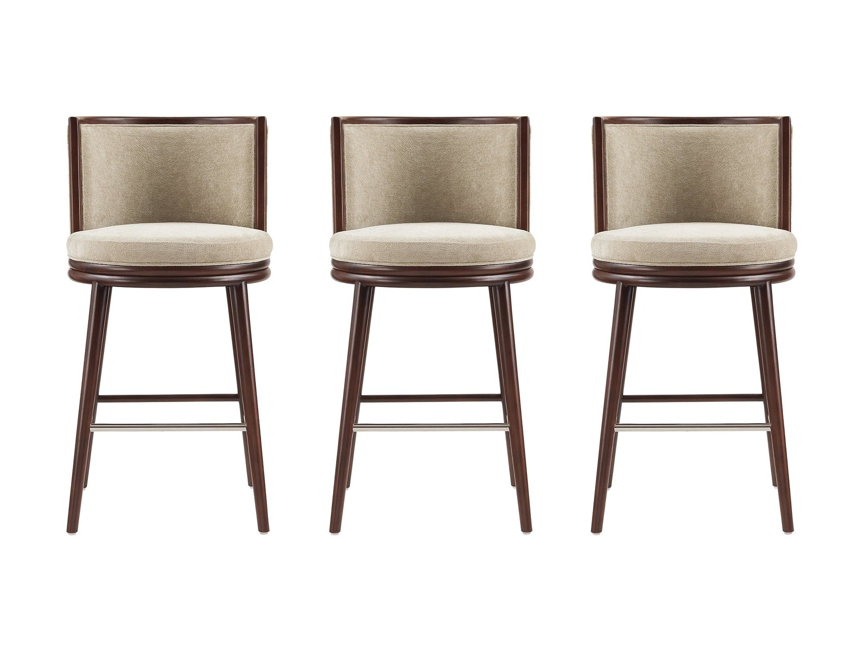 Evalyn Barstool in Natural (set of 3) - Ornate Home