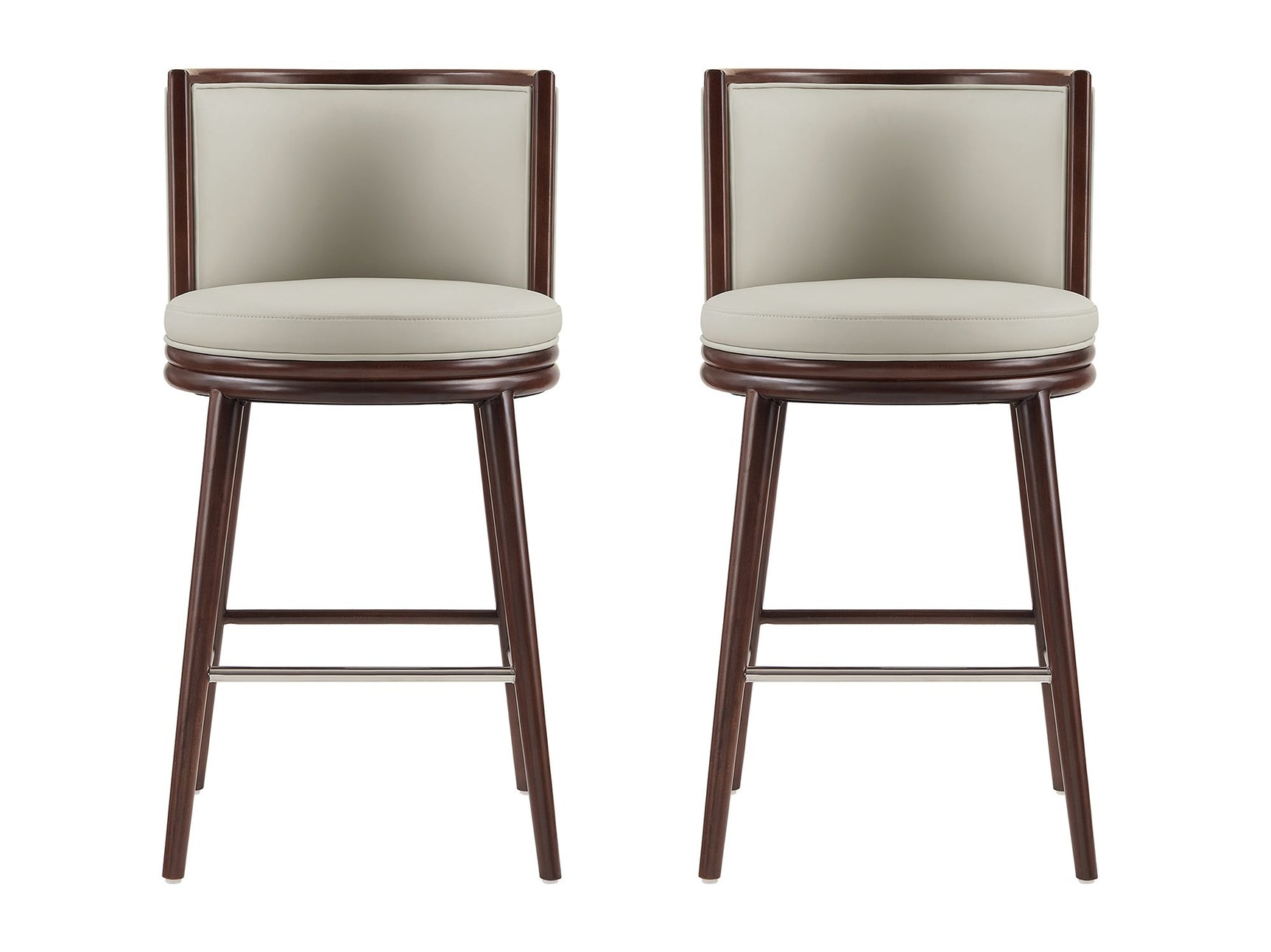 Evalyn Barstool in Stone (set of 2) - Ornate Home