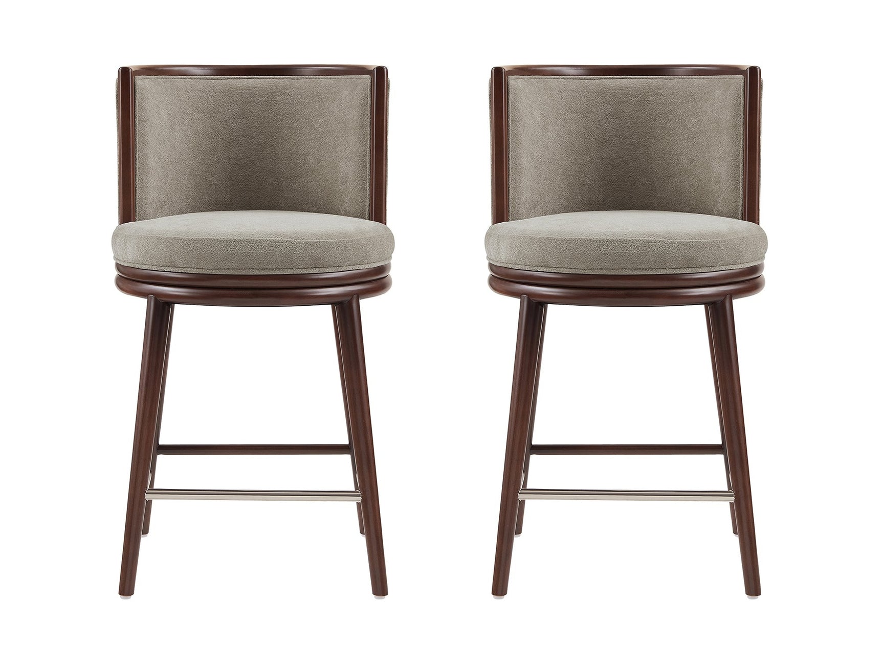 Evalyn Counter Stool in Dove (set of 2) - Ornate Home