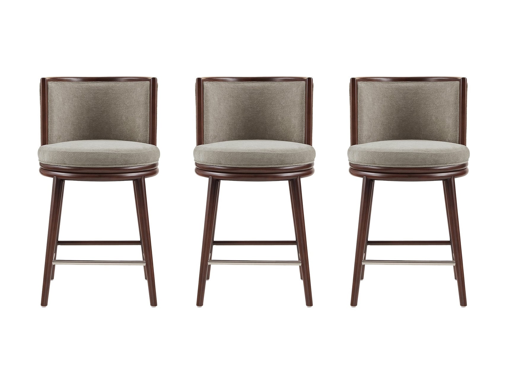 Evalyn Counter Stool in Dove (set of 3) - Ornate Home