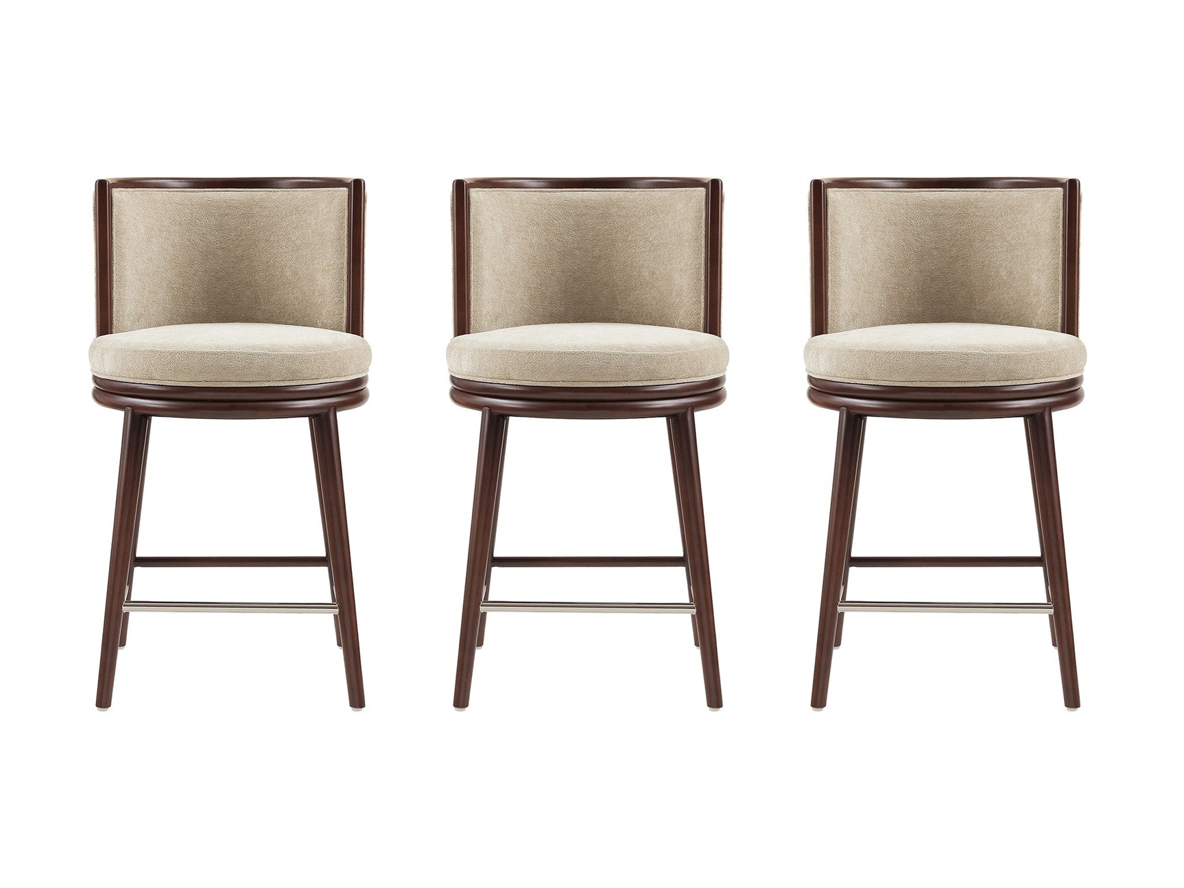 Evalyn Counter Stool in Natural (set of 3) - Ornate Home