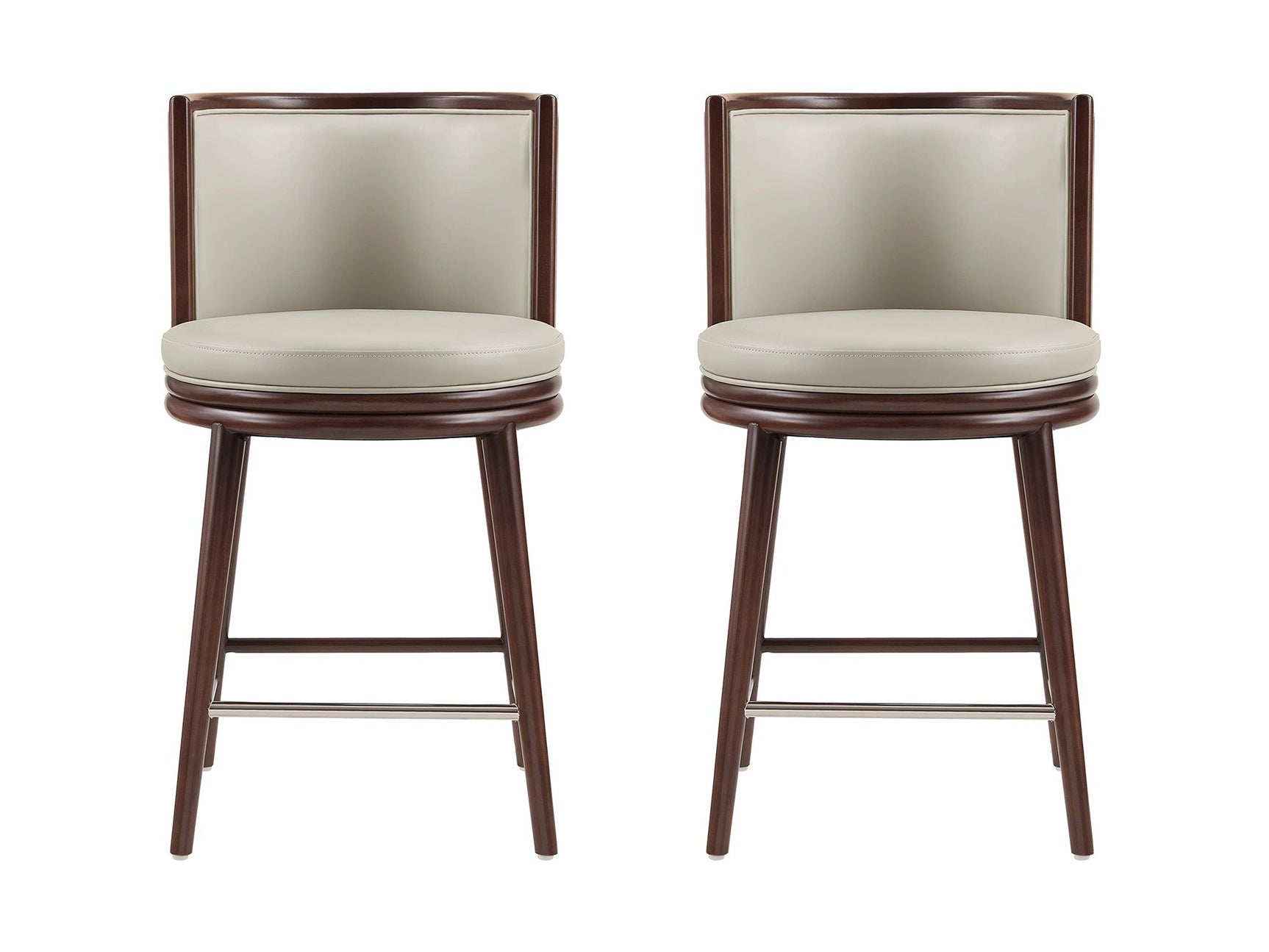 Evalyn Counter Stool in Stone (set of 2) - Ornate Home