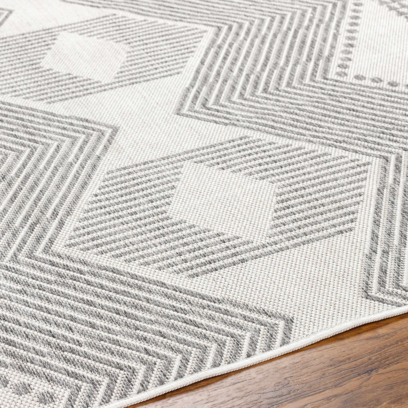 Evana Gray Outdoor Area Rug - Clearance - Ornate Home
