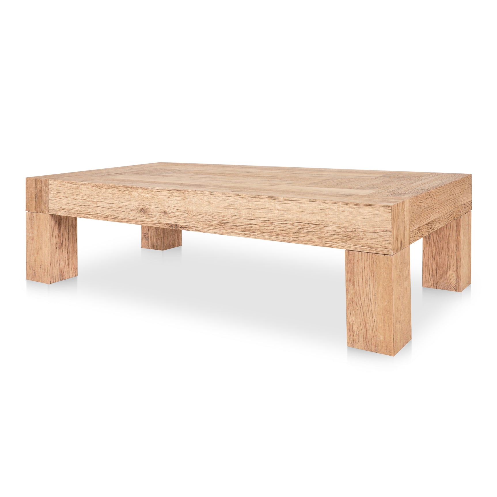 Evander Aged Oak Rectangle Coffee Table - Ornate Home