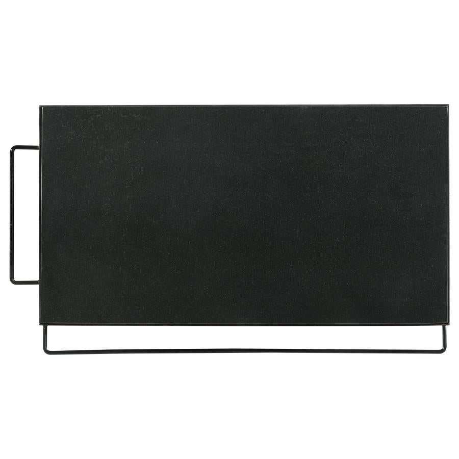 Evander Natural and Black Accent Storage Cart w/ Casters - Ornate Home