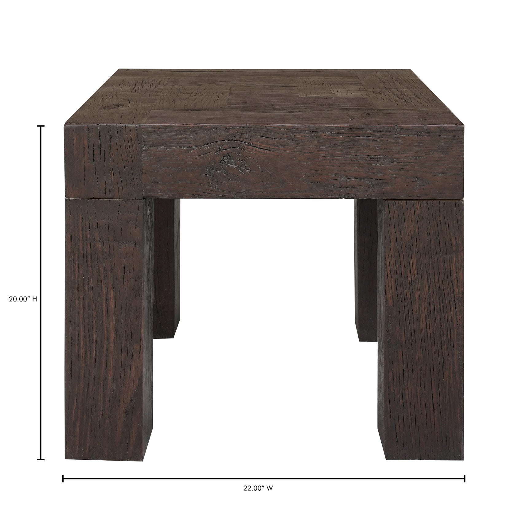 Evander Rustic Brown Side Table - Ornate Home