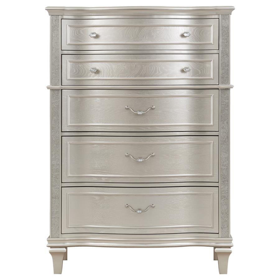 Evangeline Silver Oak 6-drawer Chest - Ornate Home
