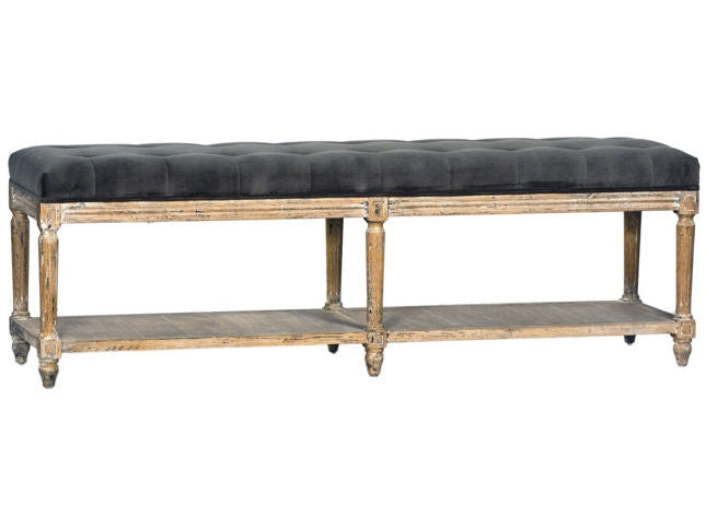 Evans Charcoal Bench - Ornate Home