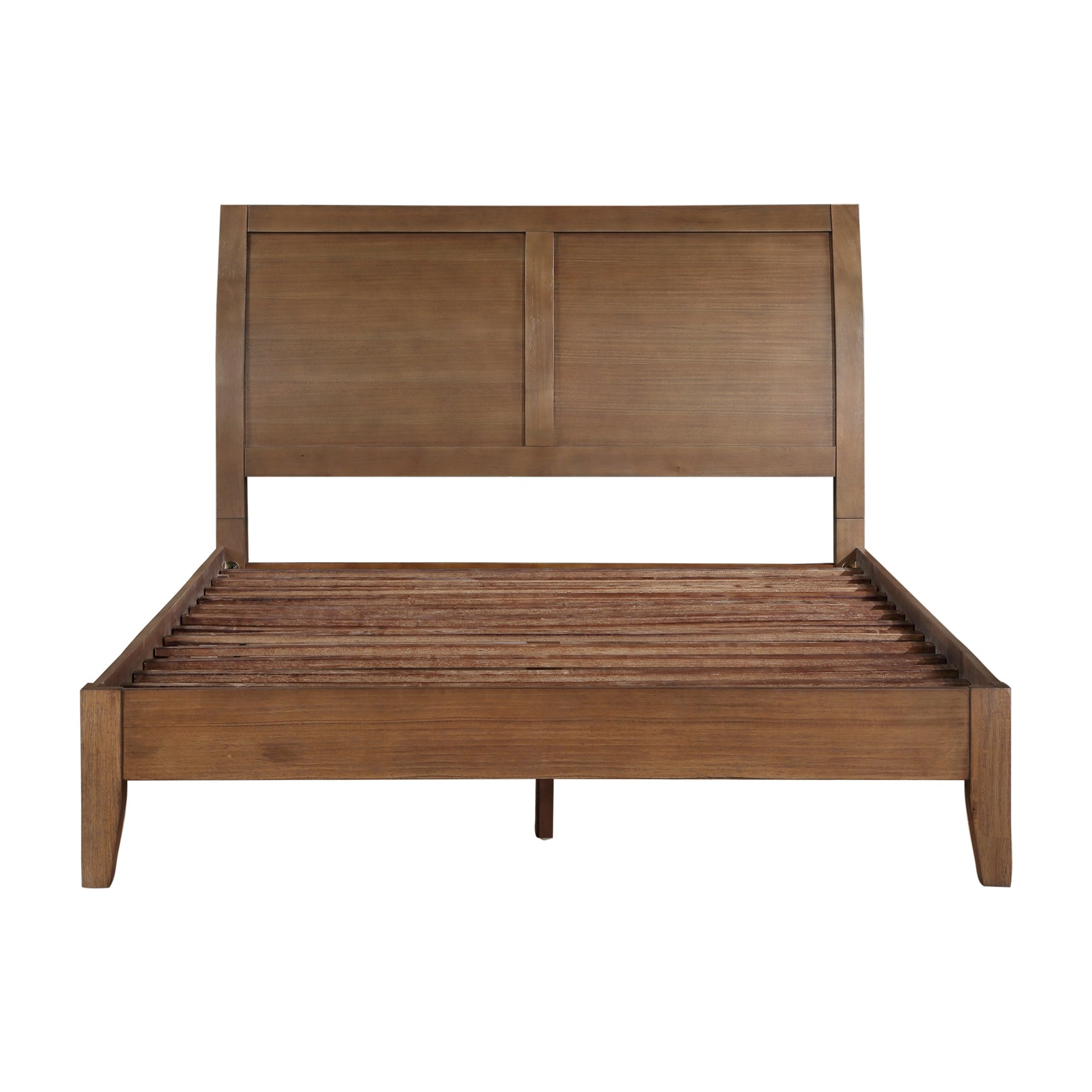 Evans Light Brown Queen Platform Bed - Ornate Home