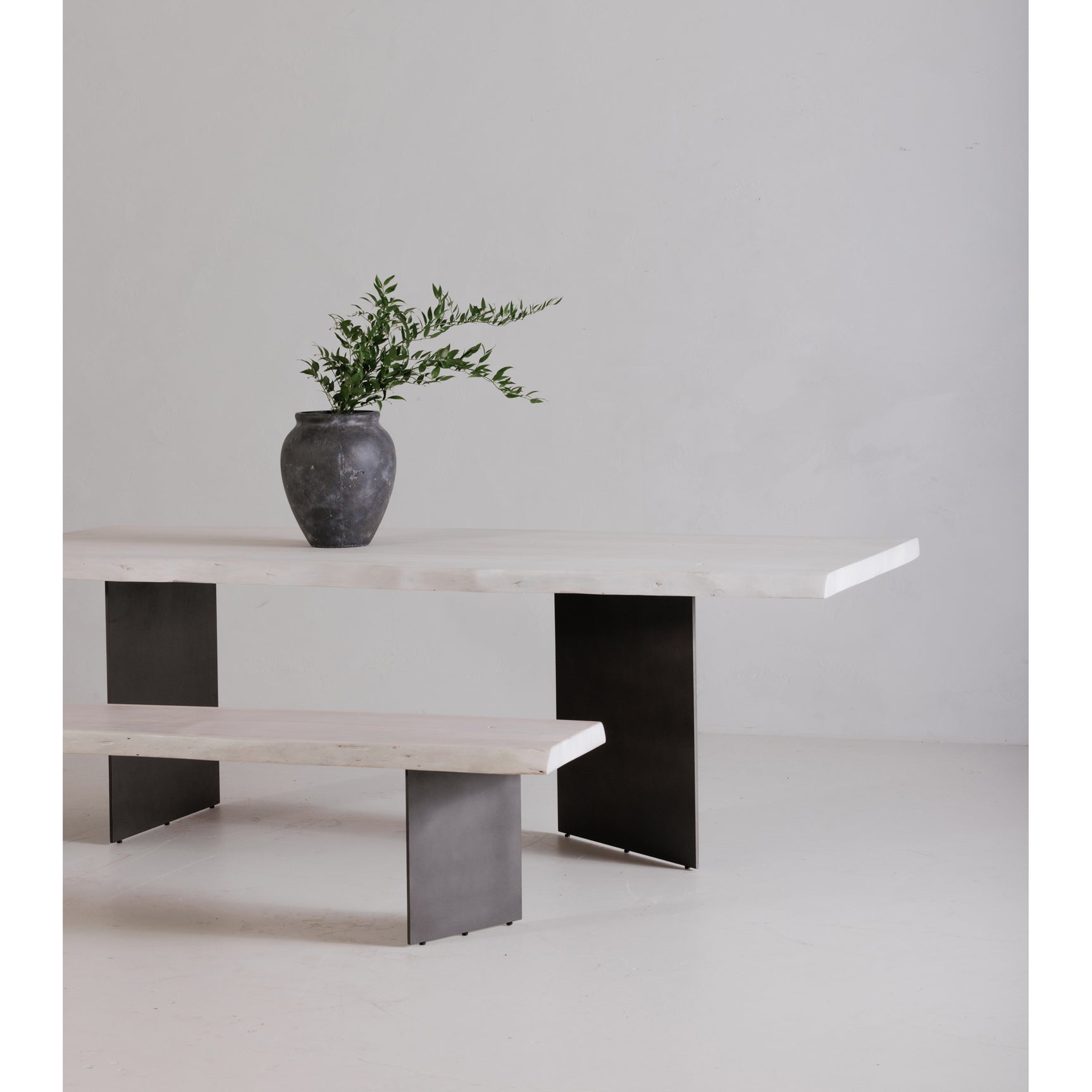 Evans White Dining Bench - Ornate Home