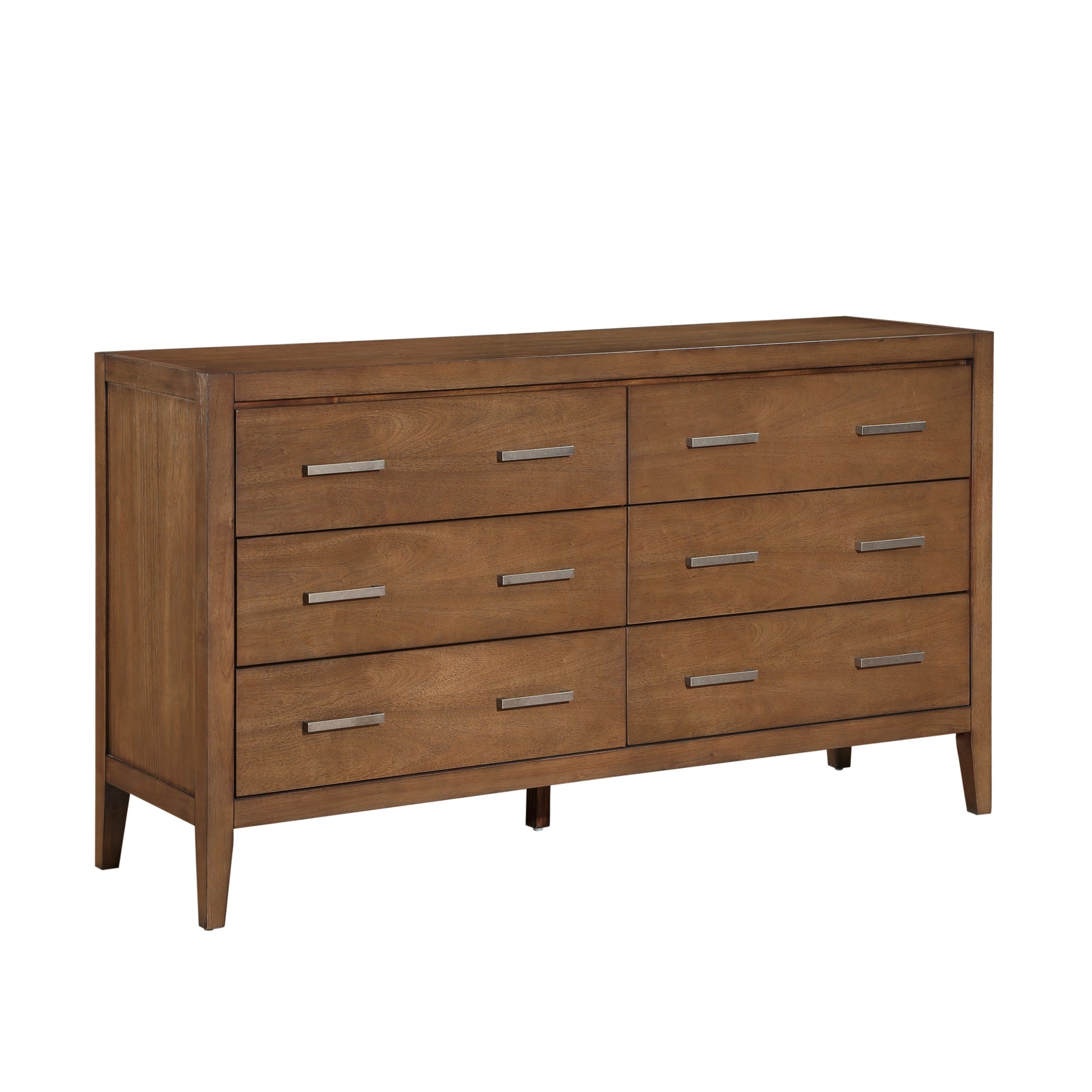 Evans Wire Brushed Light Brown 4-Piece Queen Bedroom Set - Ornate Home