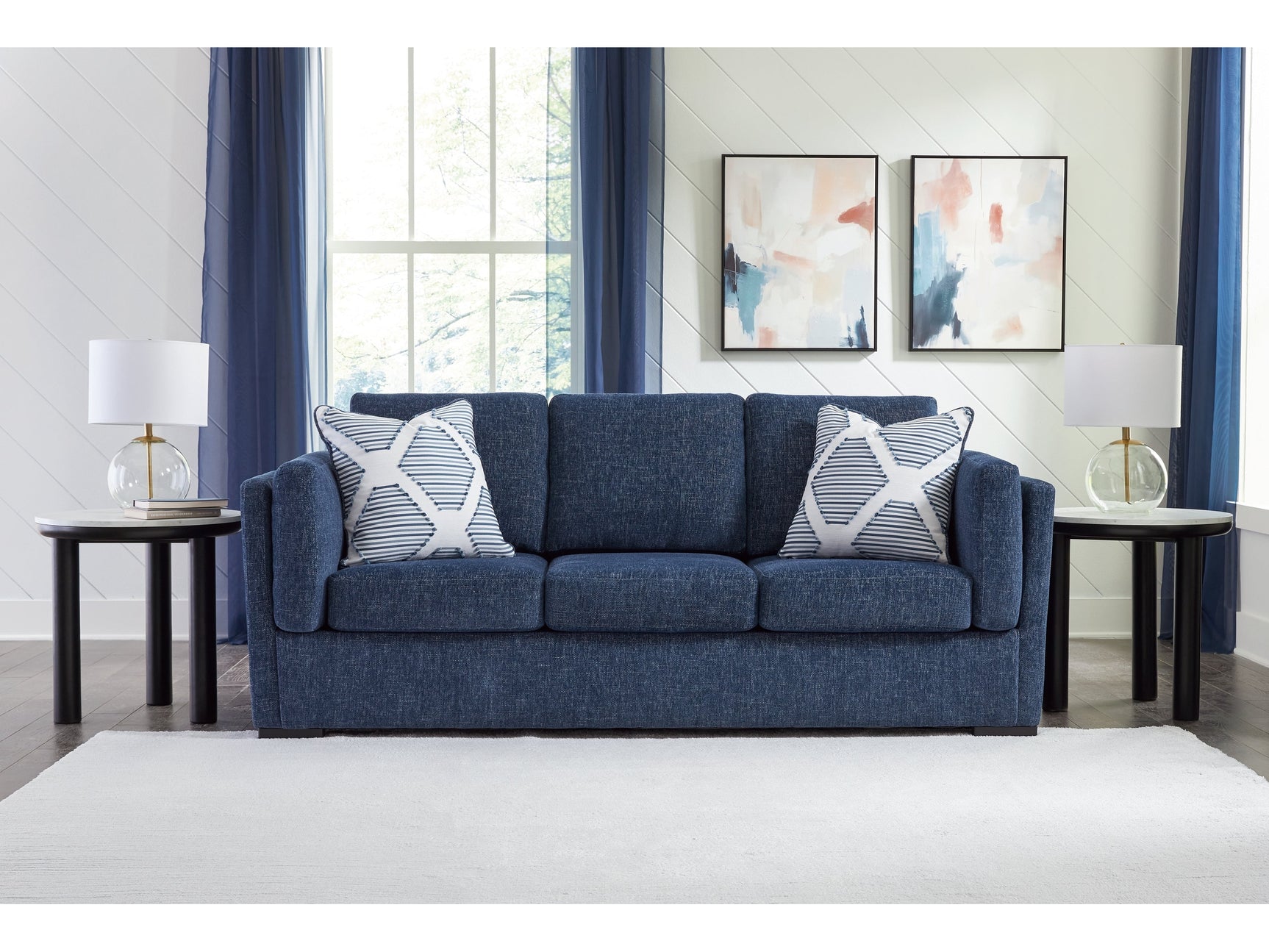 Evansley Navy Sofa (Online Special Price) - Ornate Home