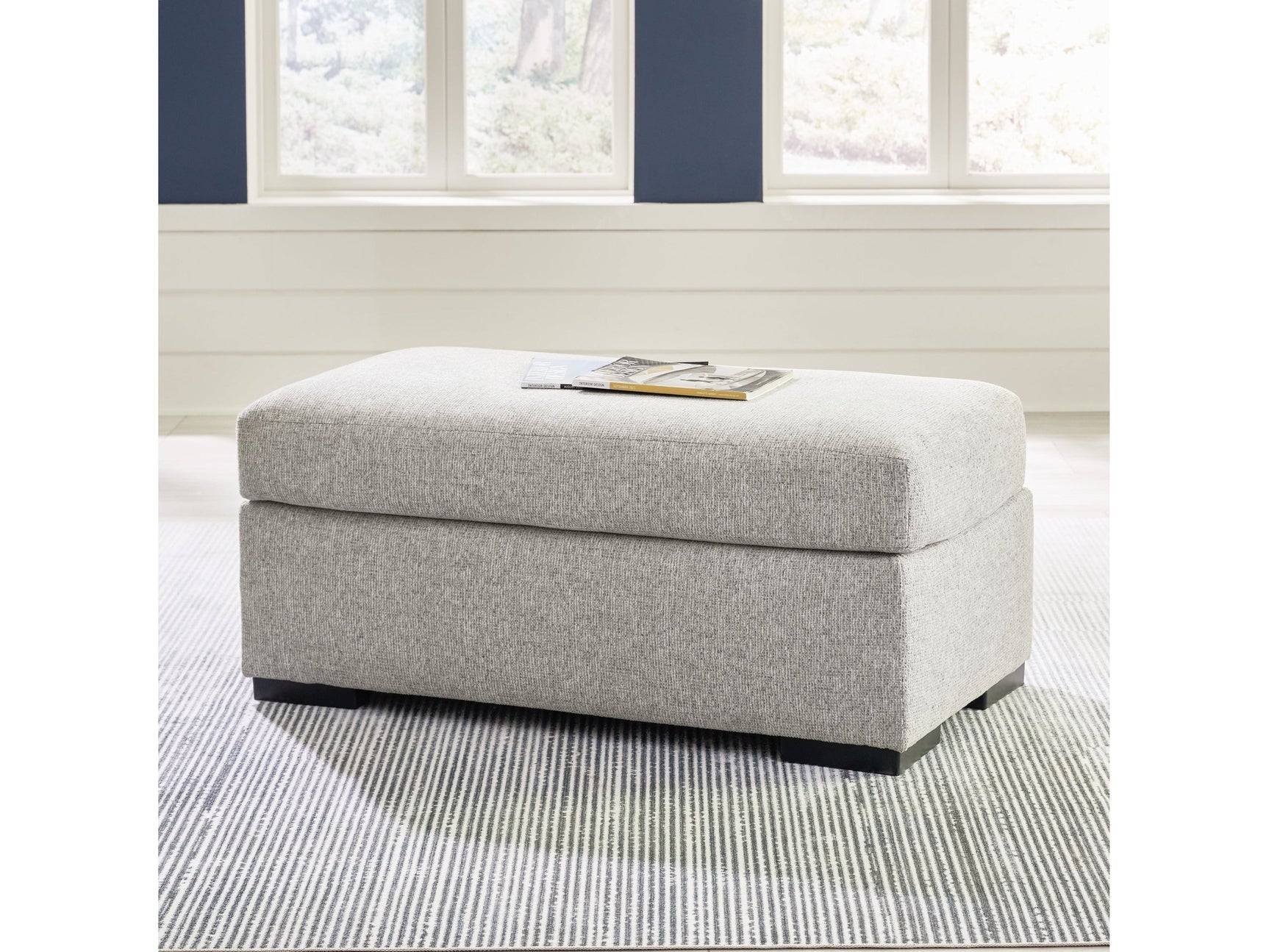 Evansley Pewter Ottoman (Online Special Price) - Ornate Home