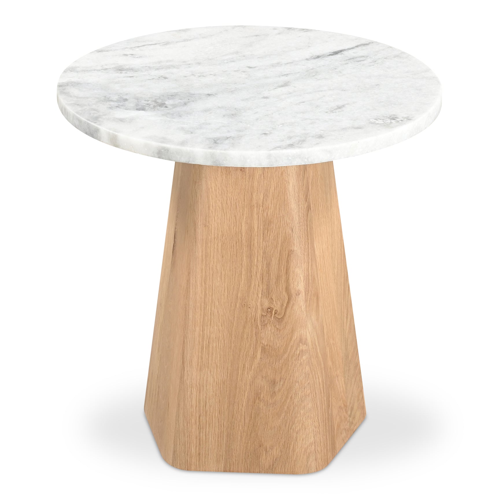 Evelyn Ashen Grey Marble Accent Table - Ornate Home