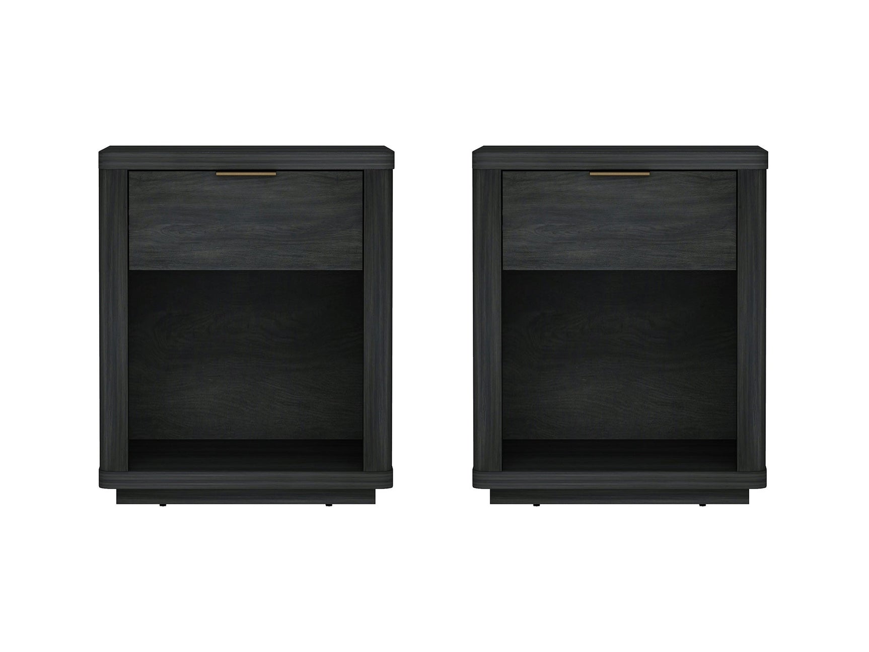 Evelyn Nightstand in Charcoal Grey (set of 2) - Ornate Home