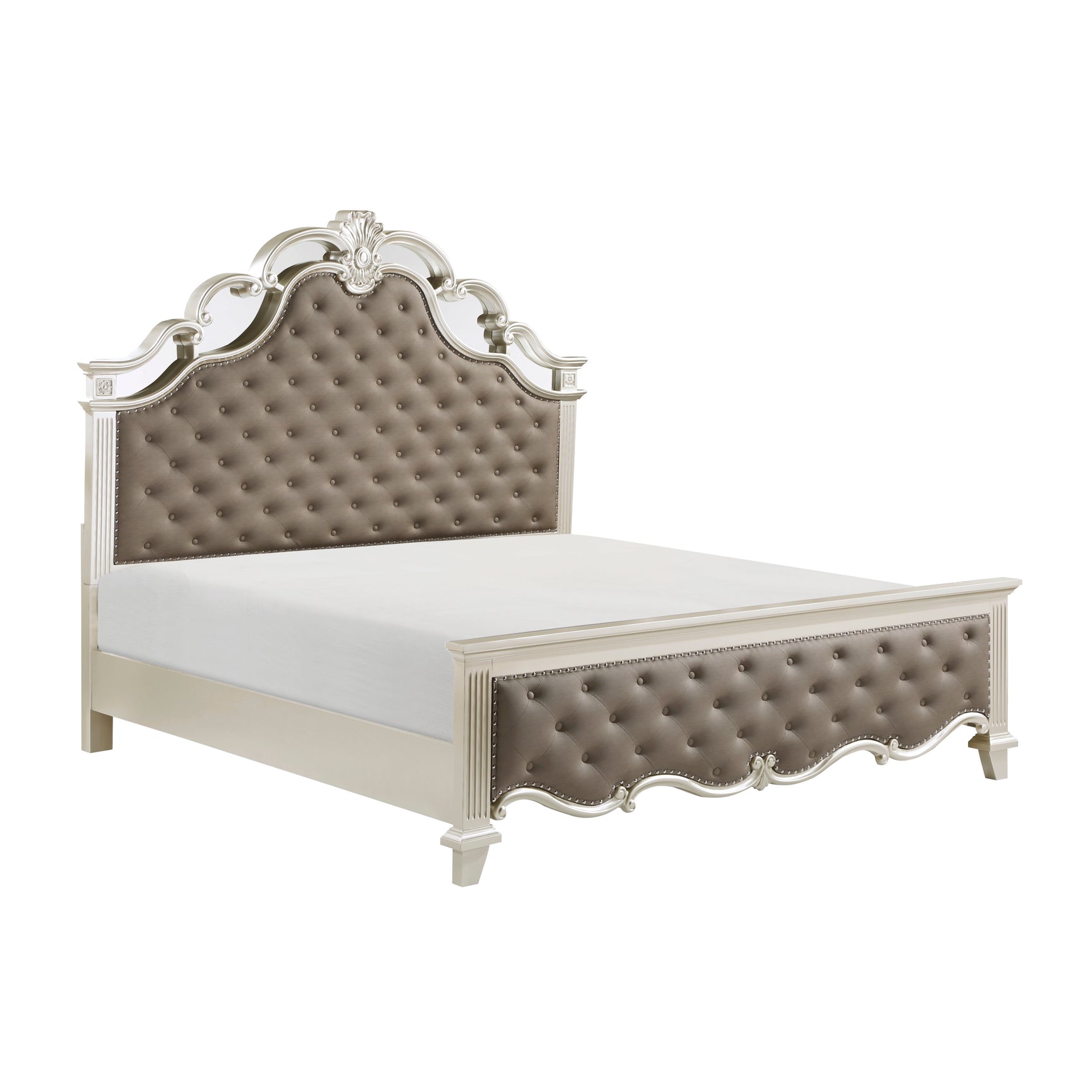 Ever Champagne 4-piece Queen Bedroom Set - Ornate Home