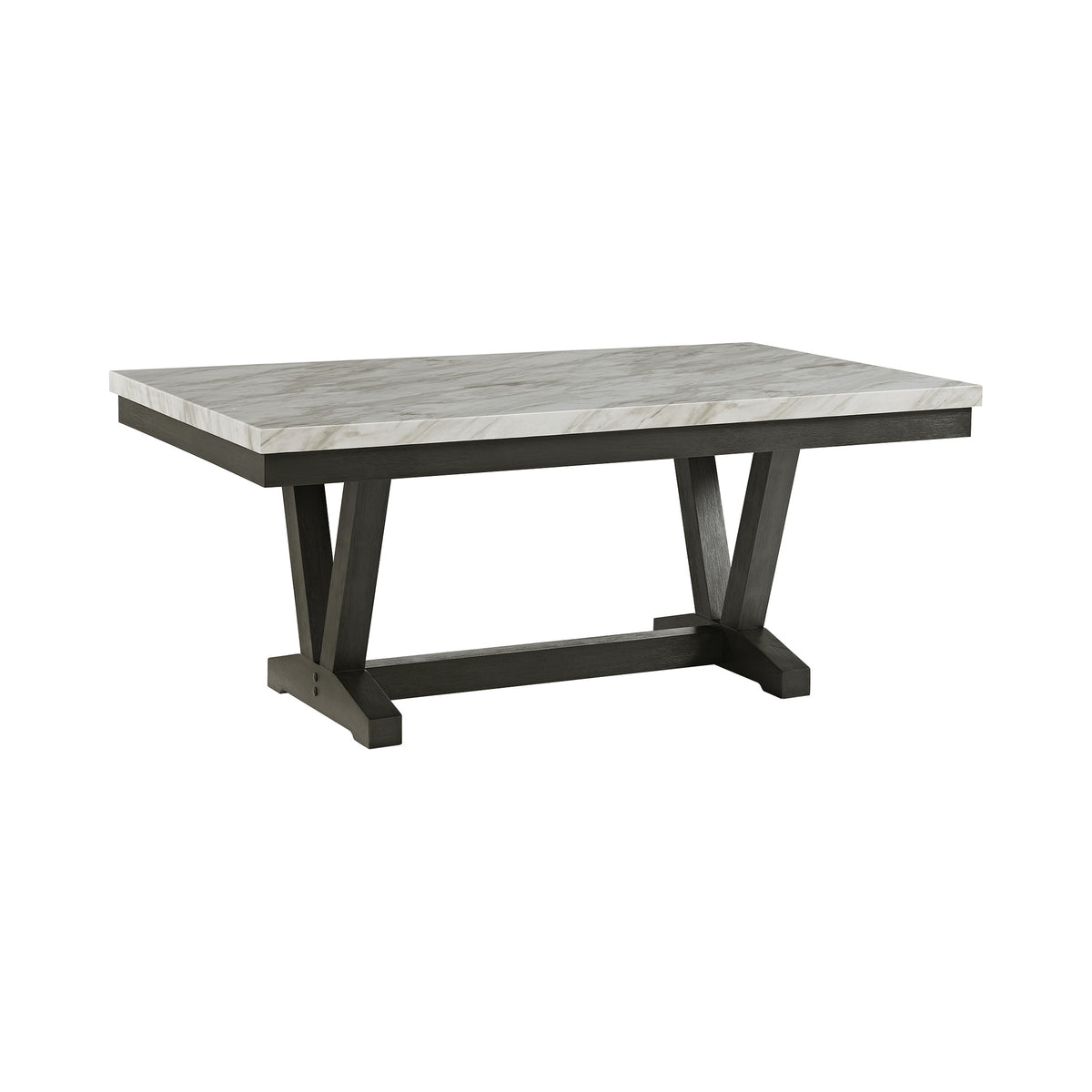 Everdeen Charcoal/White 7-Piece Dining Set - Ornate Home