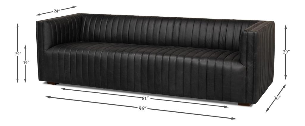 Everett Black Sofa - Ornate Home