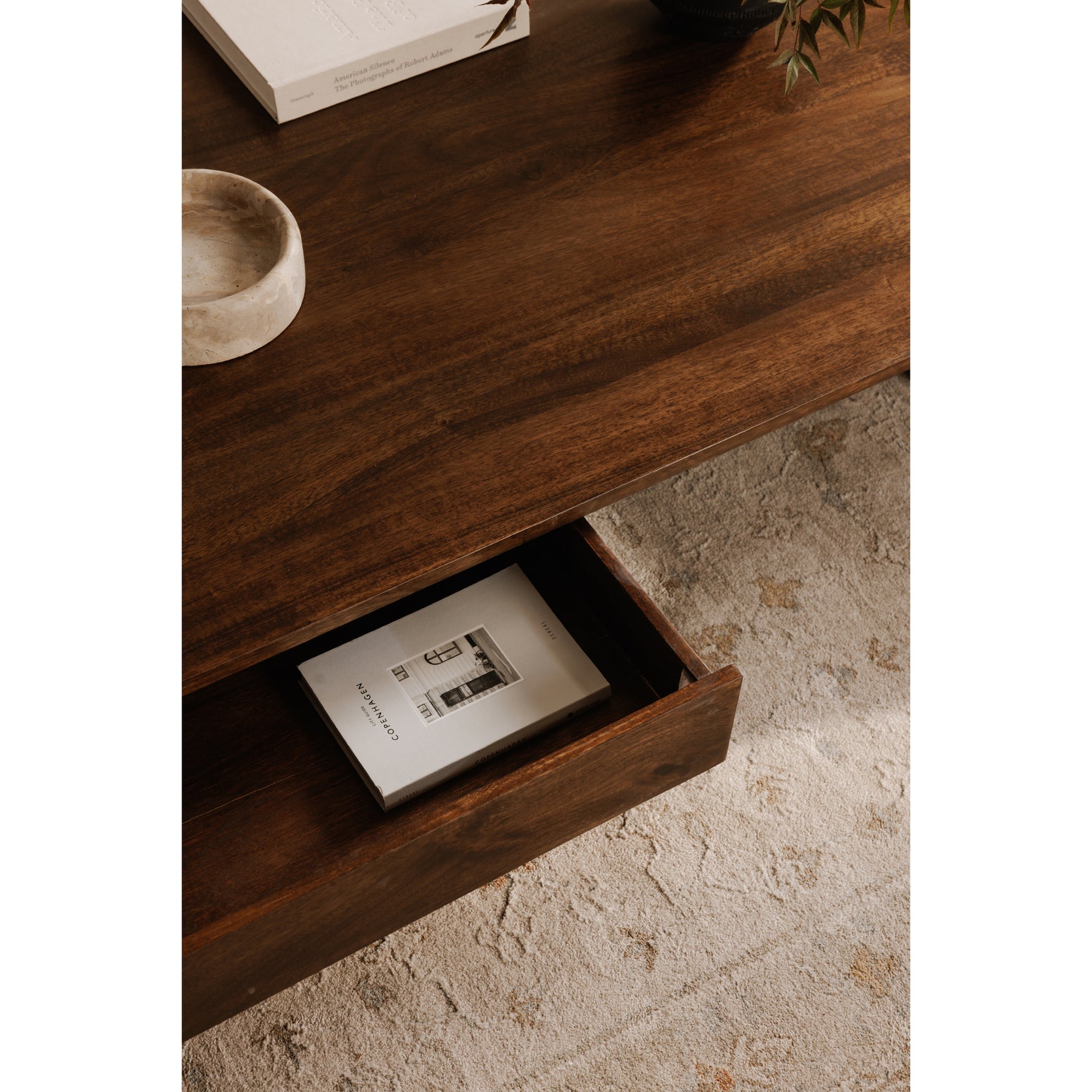 Everett Dark Brown Coffee Table - Ornate Home