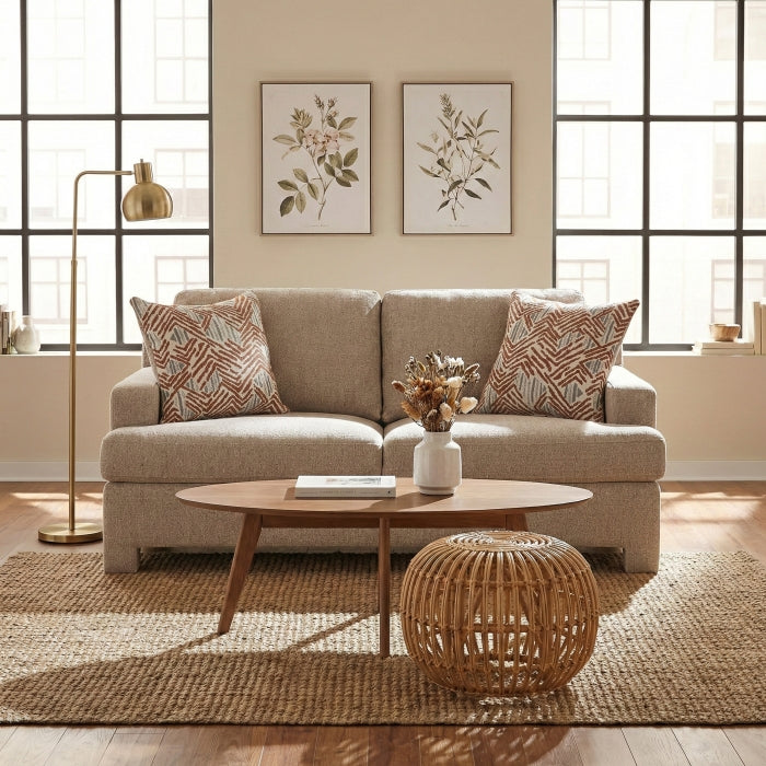 Everly Beige Loveseat - Ornate Home