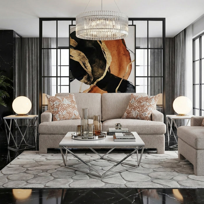 Everly Beige Loveseat - Ornate Home