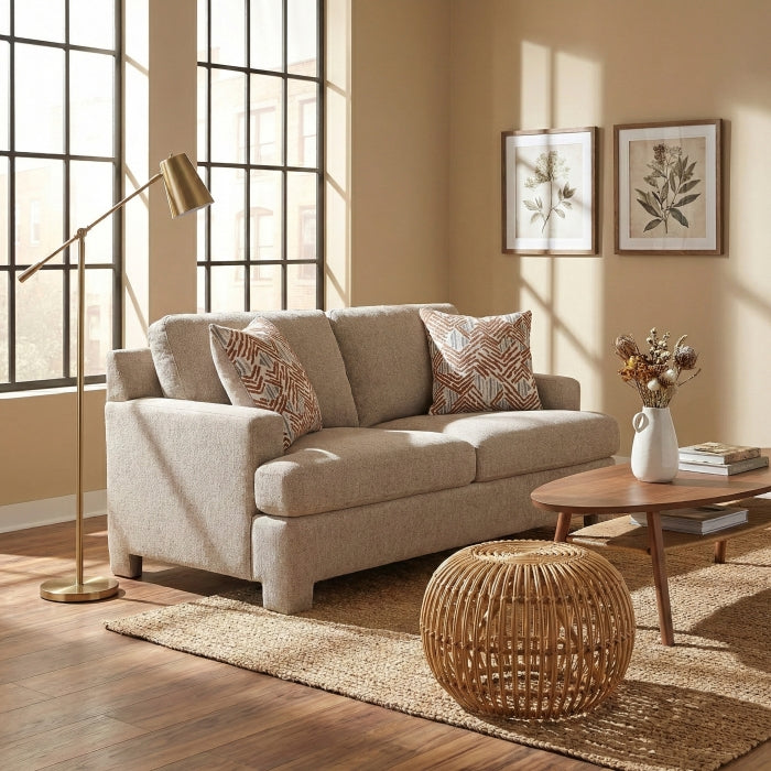 Everly Beige Loveseat - Ornate Home