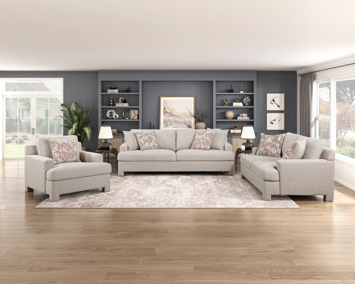 Everly Beige Loveseat - Ornate Home