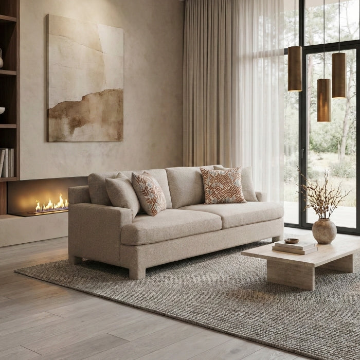 Everly Beige Sofa - Ornate Home