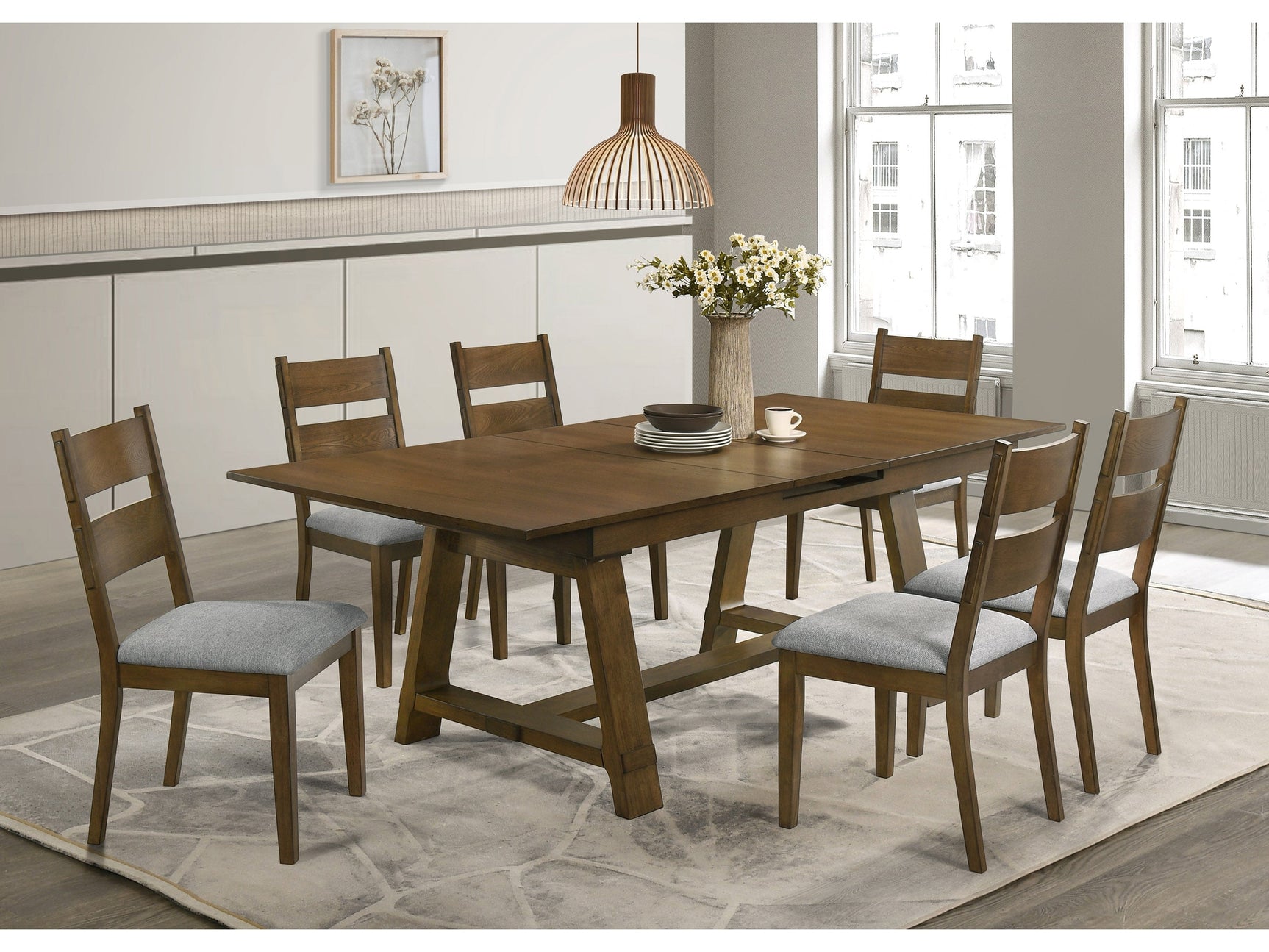 Everly Brown/Gray Dining Set - Ornate Home